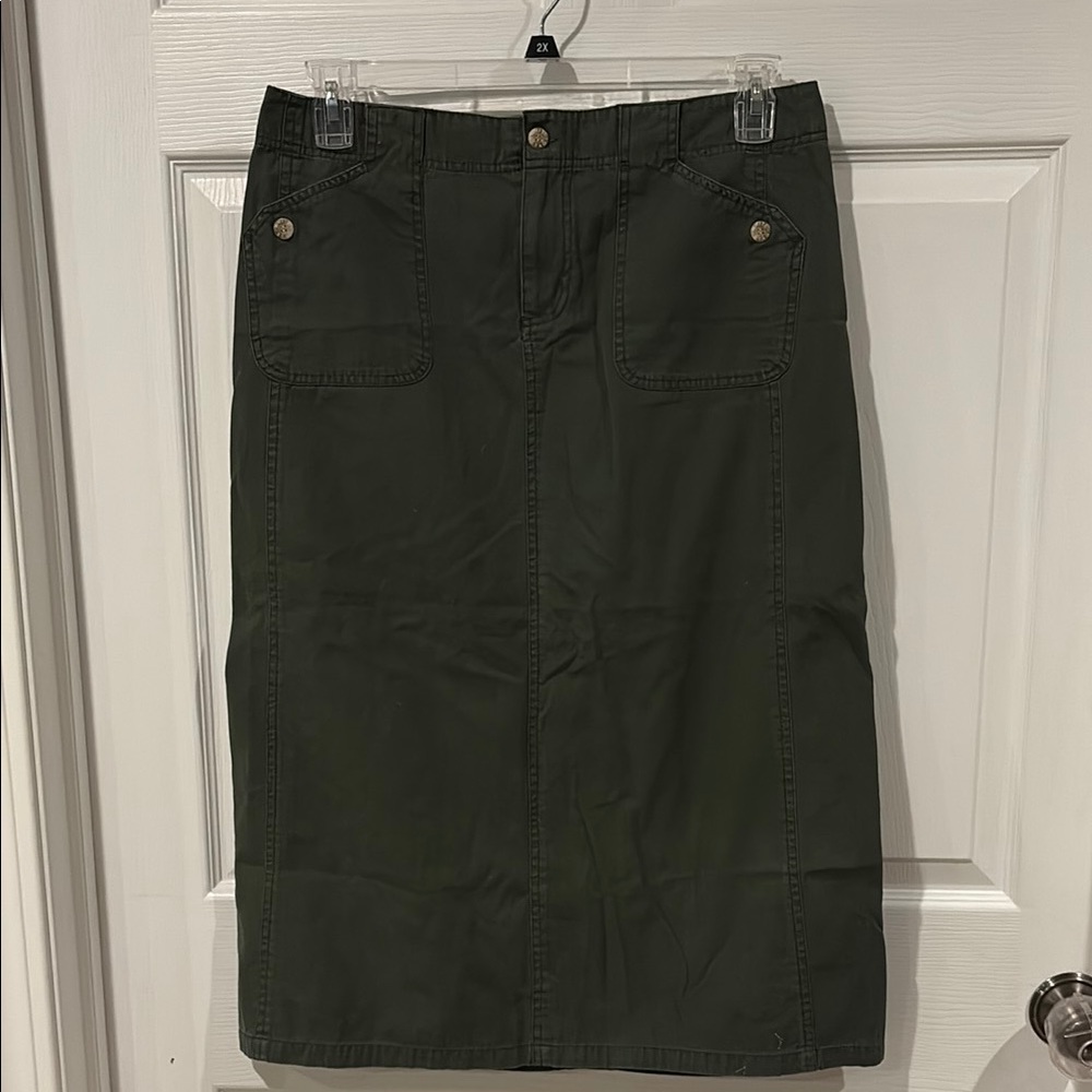 White Stag Dark Green Pencil Skirt
